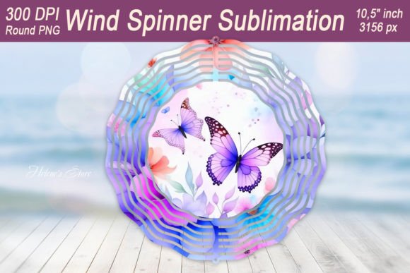 Butterfly Wind Spinner Sublimation PNG Review