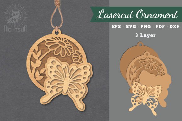 Floral Butterfly Laser Cut Ornament SVG Review