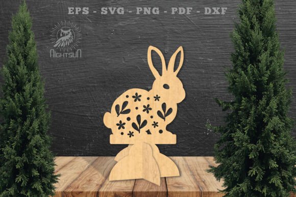 Floral Rabbit Laser Cut Home Decor SVG 5 Review