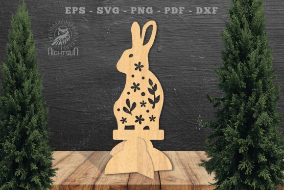 Floral Rabbit Laser Cut Home Decor SVG 6 Review