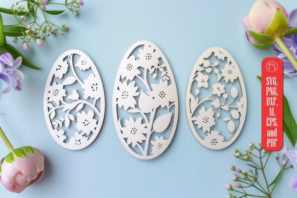 Laser Cut Easter Floral Egg SVG Cut File Review