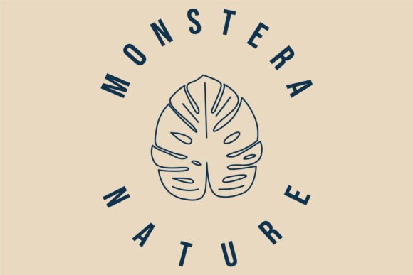 Monstera Leaf Nature Line Art Logo Review
