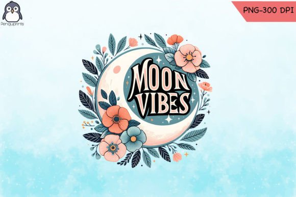 Moon Vibes Floral Design PNG Review