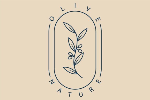 Olive Oil Leaf Logo Line Art, Nature Embroidery Review