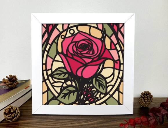Review: Rose Stained Glass 3D Shadow Box Svg