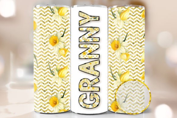 Spring Floral Granny Tumbler Wrap PNG Review