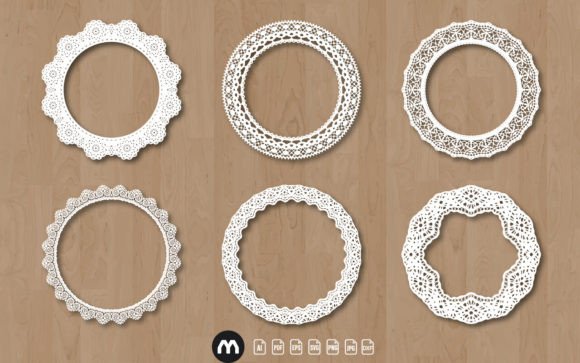 Vintage Lace Doily Collection Ornate Round Napkins